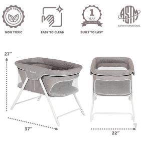 img 2 attached to 🌙 Traveler Portable Bassinet - Dream On Me Twinkle Grey, 27x36.5 Inches (1 Pack)