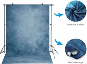 img 1 attached to 📷 5x7ft Gradual Blue Abstract Portrait Photography Backdrop – Ideal for Adult & Kids Headshot Studio Props (Backdrop Only)