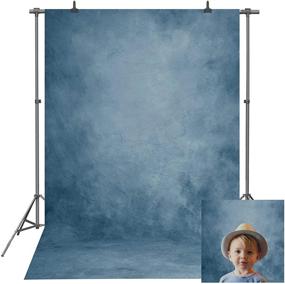 img 4 attached to 📷 5x7ft Gradual Blue Abstract Portrait Photography Backdrop – Ideal for Adult & Kids Headshot Studio Props (Backdrop Only)