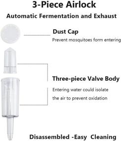 img 2 attached to Brewland 6 Packs 3 Piece Airlocks for Fermenting with #6 Stoppers and Grommets: Perfect Bubble Airlock Set for Beer and Wine Making, Fermentation Carboys and Home Brews (6 Airlock+4 Bung+8 Grommet Set)