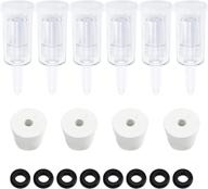 brewland 6 packs 3 piece airlocks for fermenting with #6 stoppers and grommets: perfect bubble airlock set for beer and wine making, fermentation carboys and home brews (6 airlock+4 bung+8 grommet set) logo