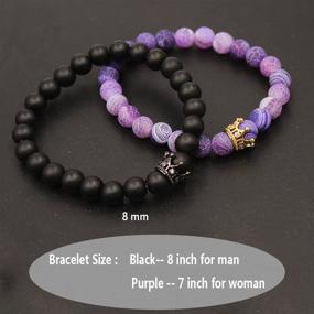 img 3 attached to 👑 UEUC Crown Distance Couple Bracelets: Stylish Accessories for His and Hers