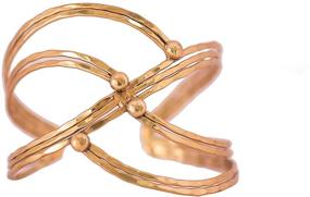 img 3 attached to 👑 Gold Plated Brass Bangle Jewelry for Girls: Richera's Stylish Bracelets