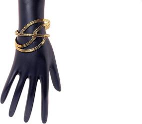 img 1 attached to 👑 Gold Plated Brass Bangle Jewelry for Girls: Richera's Stylish Bracelets