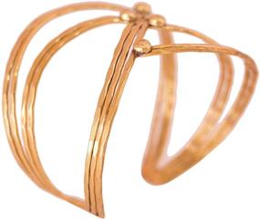 img 2 attached to 👑 Gold Plated Brass Bangle Jewelry for Girls: Richera's Stylish Bracelets