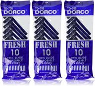 pack of 3 - 30 count dorco fresh twin blade disposable razors logo