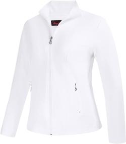 img 3 attached to Stay Cozy with Hanna Nikole Women's Zip Front Warm-Up Jacket Plus Size Lightweight Jackets