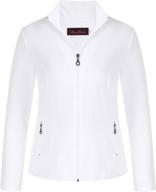 stay cozy with hanna nikole women's zip front warm-up jacket plus size lightweight jackets logo