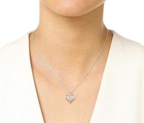 img 1 attached to Stunning Heart Necklaces for Women: Love Pendant Necklace in Silver, 14K White Gold Plated, adorned with Diamonds! Perfect Christmas Gift in a Luxury Gift Box