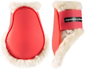 img 4 attached to 🔥 Fiery Red Horze Quintus Fleece Comfort Fetlock Boots for Horses