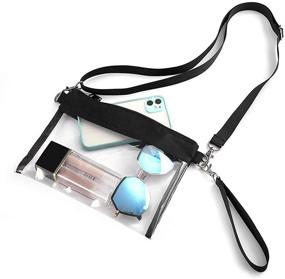 img 4 attached to Clear Bag Stadium Approved Clear Purse: The Perfect Clear Crossbody Bag for Concerts, Travel, Work, and Sporting Events