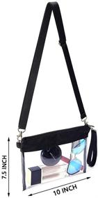 img 2 attached to Clear Bag Stadium Approved Clear Purse: The Perfect Clear Crossbody Bag for Concerts, Travel, Work, and Sporting Events