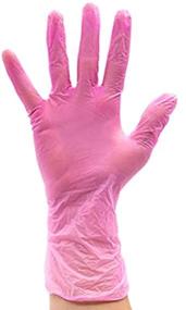 img 3 attached to 🧤 Colortrak Pink Disposable Powder-Free Vinyl Gloves, 100-Pack: Latex-Free & Single-Use