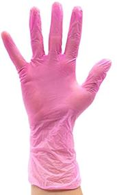 img 4 attached to 🧤 Colortrak Pink Disposable Powder-Free Vinyl Gloves, 100-Pack: Latex-Free & Single-Use