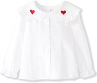 contikids girls sleeve button down blouse girls' clothing and tops, tees & blouses logo