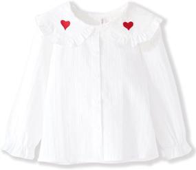 img 4 attached to ContiKids Girls Sleeve Button Down Blouse Girls' Clothing and Tops, Tees & Blouses