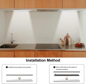 img 1 attached to Convenient Illumination: Under Cabinet Lighting 30 LEDs Closet Light - Motion Sensor, USB Rechargeable, 2 Pack