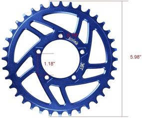 img 3 attached to 🚲 Accolmile 36T Chainring for BBS02 BBS01: High-performance Chain Ring for Mid Drive Kit, Ideal Chainwheel for eBike Motor, Electric Bike Conversion Kits Chain Wheel