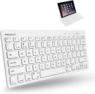 🔤 macally bluetooth keyboard for mac - multi-device wireless keyboard for mac mini/pro, macbook pro/air, imac, ipad, iphone, pc, laptop - apple keyboard wireless compact with stand logo