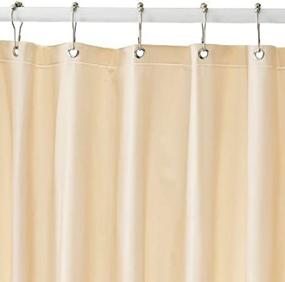 img 1 attached to 🚿 Beige Magnetized Shower Curtain Liner: Enhancing Your Shower Experience