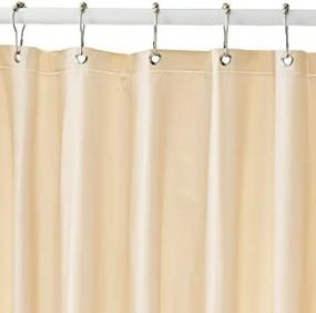 img 3 attached to 🚿 Beige Magnetized Shower Curtain Liner: Enhancing Your Shower Experience