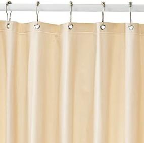img 2 attached to 🚿 Beige Magnetized Shower Curtain Liner: Enhancing Your Shower Experience