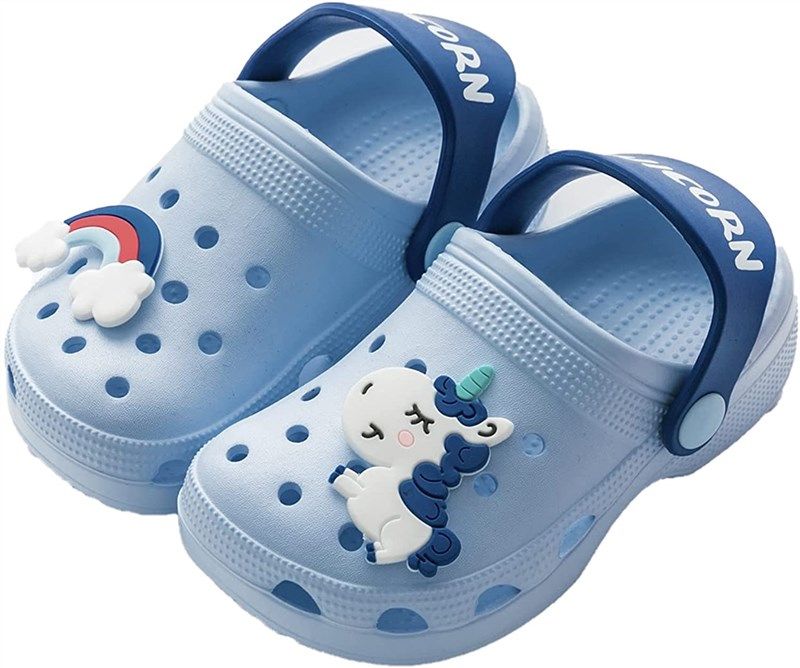 unicorn cartoon childrens swimming slippers boys' shoes for clogs & mules 로고