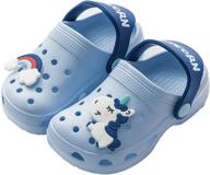 🦄 adorable unicorn cartoon swimming slippers - boys' clogs & mules shoes logo
