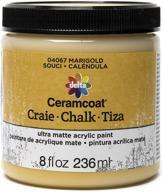 delta creative ceramcoat ultra matte chalk furniture & craft paint, marigold 8oz - assorted colors, superior quality logo