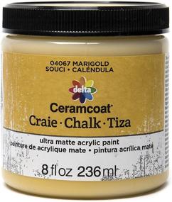 img 3 attached to Delta Creative Ceramcoat Ultra Matte Chalk Furniture & Craft Paint, Marigold 8oz - Assorted Colors, Superior Quality