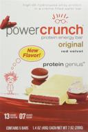 🔥 power crunch red velvet protein energy bar - pack of 5 for ultimate fuel and flavor logo