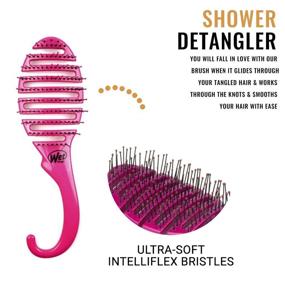 img 3 attached to Влажная щетка для волос в душе Wet Brush Shower Flex - идеальное средство для расчесывания и укладки мокрых волос, розовая | 1 штука