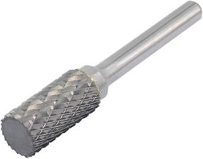 img 2 attached to 🔩 SA-5 Tungsten Carbide Burr Rotary File - Cylindrical Shape, Double Cut for Die Grinder Drill Bits - 1/4'' Inch Shank Diameter, 1/2'' Inch Cutter Diameter, 1'' Inch Cutter Length.