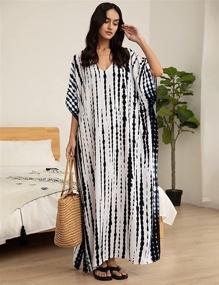 img 3 attached to 👗 Bsubseach Kaftan Dresses with Sleeves - Women's Swimwear & Cover-ups for Stylish Beach Outfits and Poolside Fashion