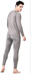 img 2 attached to 🔥 Heatpro Active Performance Thermal Underwear for Men: Fleece-Lined Base Layer Long Johns Set by Feelvery