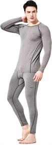 img 3 attached to 🔥 Heatpro Active Performance Thermal Underwear for Men: Fleece-Lined Base Layer Long Johns Set by Feelvery