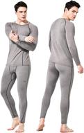 🔥 heatpro active performance thermal underwear for men: fleece-lined base layer long johns set by feelvery logo