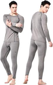 img 4 attached to 🔥 Heatpro Active Performance Thermal Underwear for Men: Fleece-Lined Base Layer Long Johns Set by Feelvery