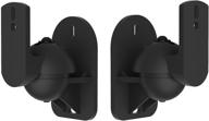 🔊 vonhaus black wall mount speaker brackets - set of 2, 7.7lb weight capacity, swivel & tilt logo
