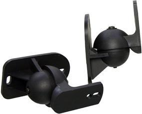 img 3 attached to 🔊 VonHaus Black Wall Mount Speaker Brackets - Set of 2, 7.7lb Weight Capacity, Swivel & Tilt