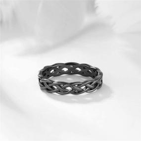 img 3 attached to 💍 925 Sterling Silver Celtic Knot Eternity Band Ring - SOMEN TUNGSTEN - Engagement Wedding Band 4mm Size 4-11