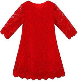 img 4 attached to 🌸 Flower Sleeve Dresses 312Black: Stylish BGIRNUK Girls' Clothing for Dressing up