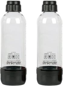 img 1 attached to 🍾 Drinkmate Carbonation Bottles - Twin-Pack, 1L Size, Black Color