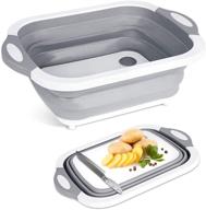 3-in-1 multifunctional sink folding cutting board: collapsible dish tub, drain basket, vegetable basin. perfect for kitchen, outdoor, travel, camping логотип