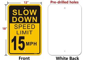 img 3 attached to Slow Down Speed Limit 15 MPH Sign (4 Pack)