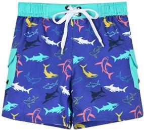 img 4 attached to Nonwe Beachwear Drawsting Printed Pattern Boys' Clothing for Swim