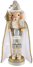 img 3 attached to 🎅 Exquisite Kurt S. Adler HA0493 Nutcracker: Wizard Glitter White and Gold Delight