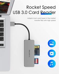 img 2 attached to 🔌 LENTION USB 3.0 Card Reader | SD/Micro SD/CF Adapter | Windows/MacOS/ChromeOS | CB-H12 Space Gray