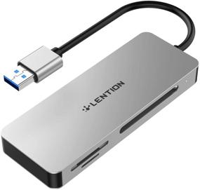 img 4 attached to 🔌 LENTION USB 3.0 Card Reader | SD/Micro SD/CF Adapter | Windows/MacOS/ChromeOS | CB-H12 Space Gray