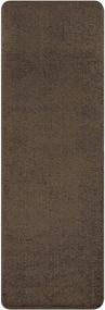 img 1 attached to 👍 Ottomanson Softy Collection Solid Rubber Backed Kitchen/Bath Rug, 2'2" x 6', Brown: Premium Quality and Durable Rug for Kitchen and Bathroom